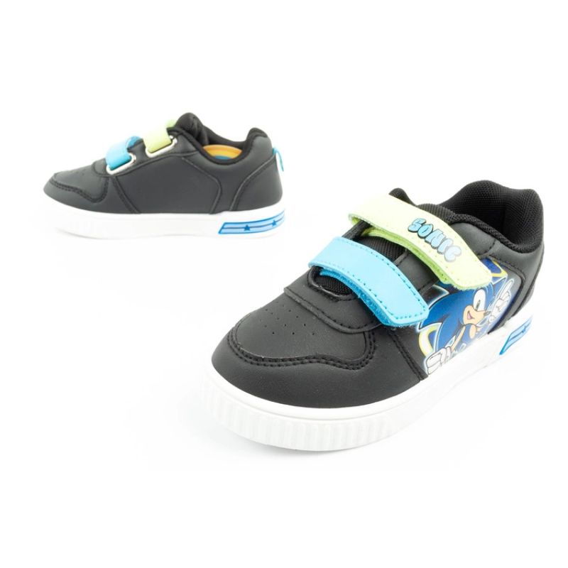 Leomil Sonic children's sports shoes, lightweight sneakers with Velcro, black Leomil