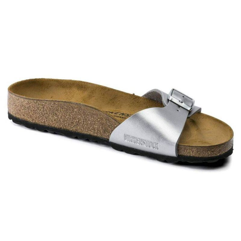 Birkenstock Madrid Birko-Flor Silver Women's Slides Regular Wide (0040411) Footwear/Lifestyle/Brinkenstock/Klapki/chodaki Birkenstock
