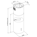 MAAN Elba2 island hood tube 39 cm black AGD - Produkty/Okapy kuchenne Your Sports Performance