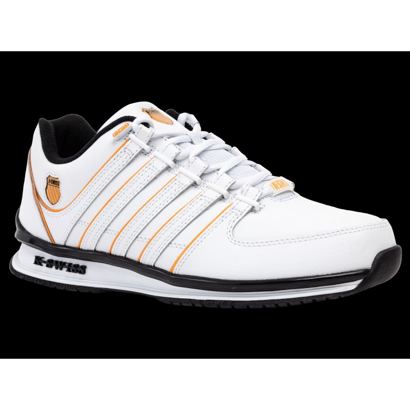 K-swiss RINZLER WHITE/ORANGE POPPY/BLACK-M sneakers (01235-185-M) WD