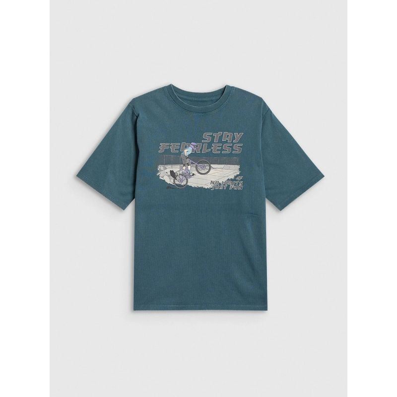 Boy's cotton T-shirt 4F 4FJRSS26TTSHM4279-46S