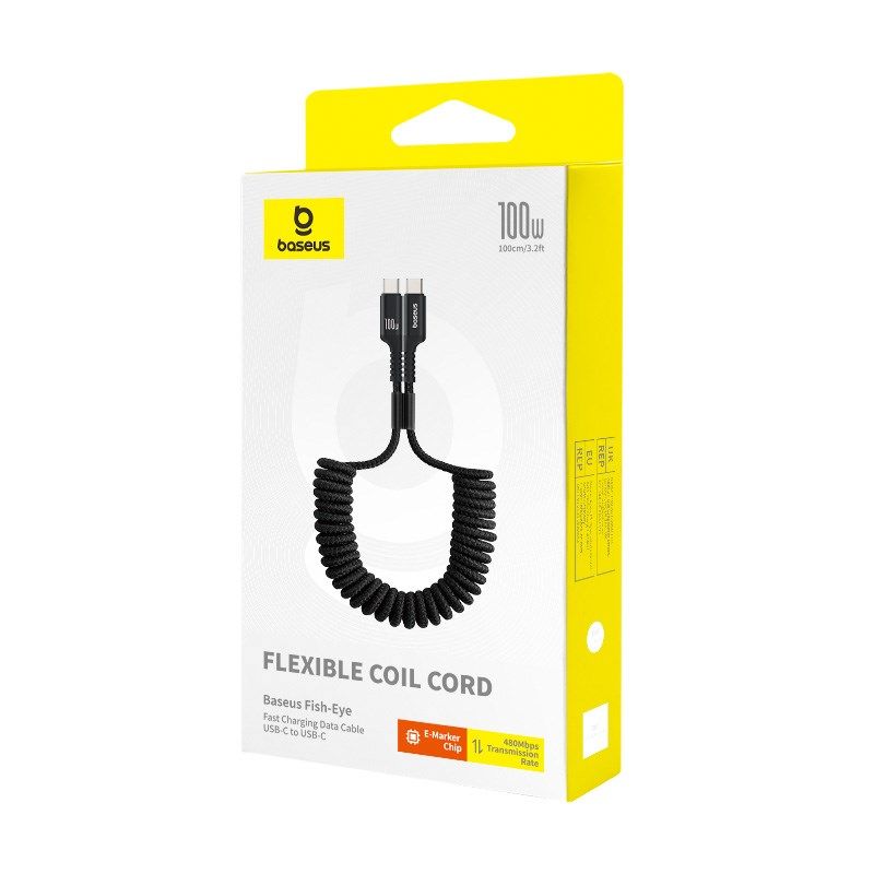 Baseus Fish-Eye Type C-Type C Cable 100W 1m (Black) In preparation Your Sports Performance
