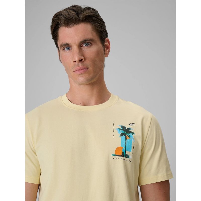 Men's regular printed T-shirt 4F 4FRSS26TTSHM4301-73S