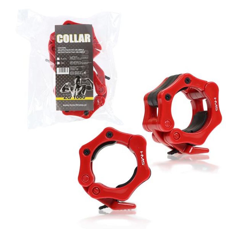 Lock jaw red HMS (2 pcs) ZG1000R Accessories/Training equipment/Sprzęt siłowy/Atlasy Your Sports Performance