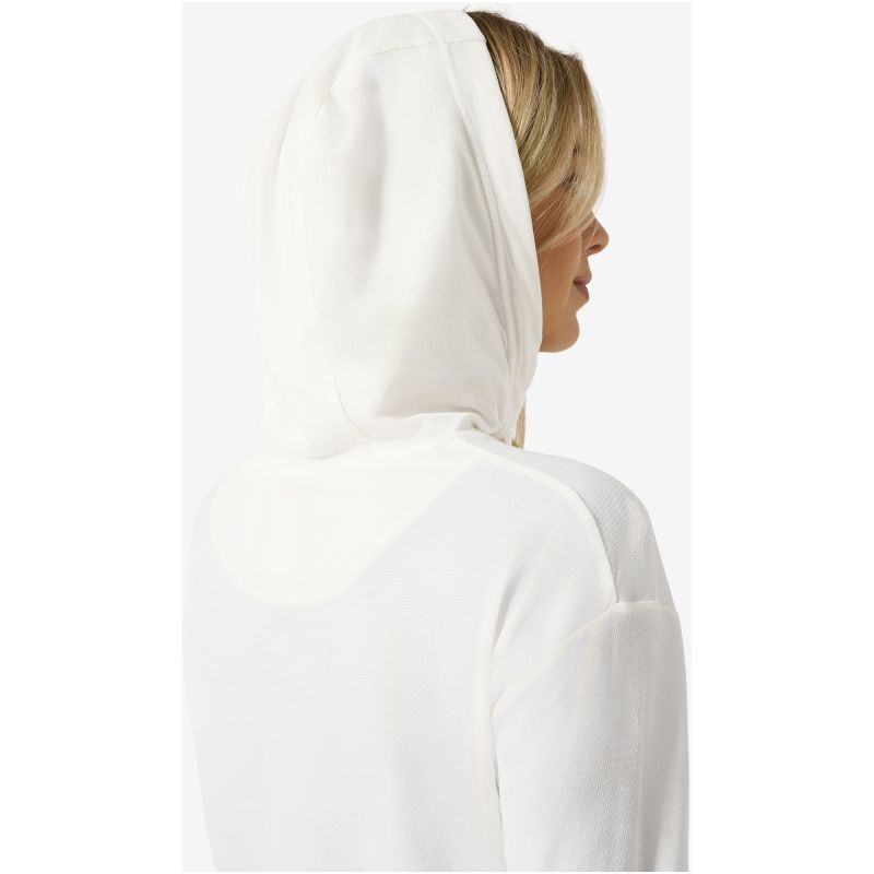 SUPER.NATURAL W AIR HOODIE women’s hooded sweatshirt, white