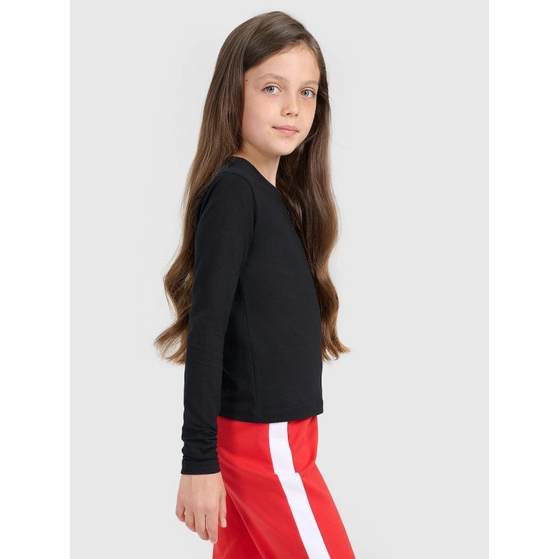 Girls’ Plain Slim-Fit Long-Sleeve Shirt 4F 4FJRAW25TLONF603-20S