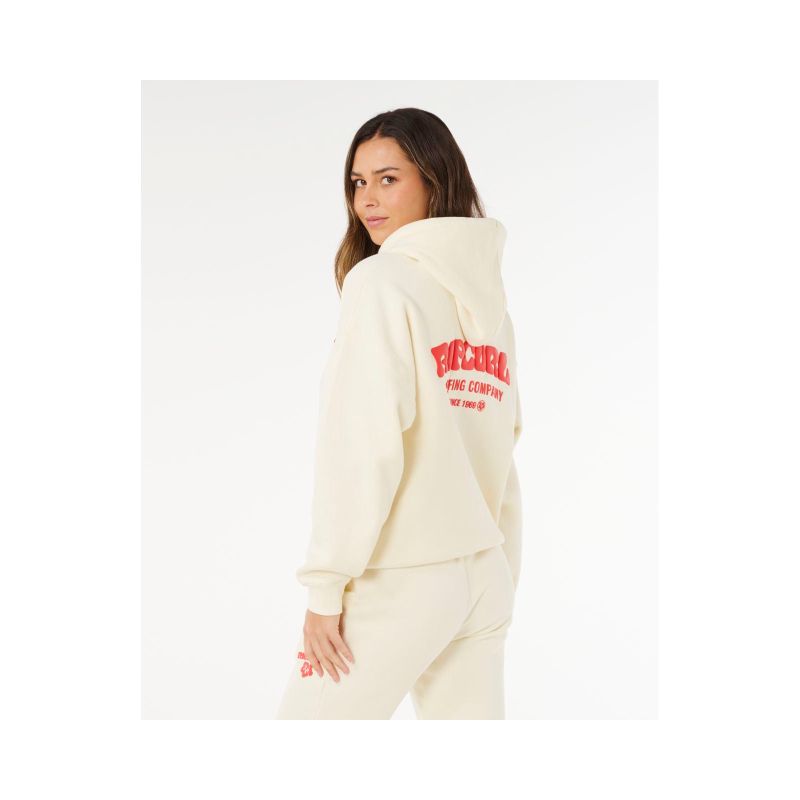 Women's RIP CURL Surf Puff Heritage Hoodie Beige