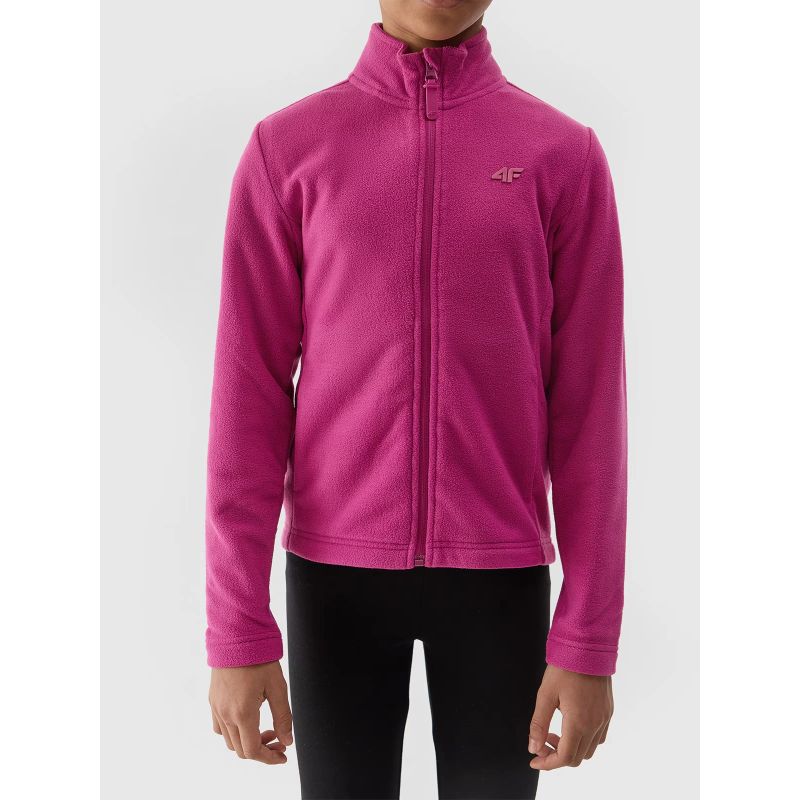 Girls' regular stand-up collar fleece 4F Junior 4FJWSS24TFLEF166-53S *Kategoria tymczasowa Your Sports Performance