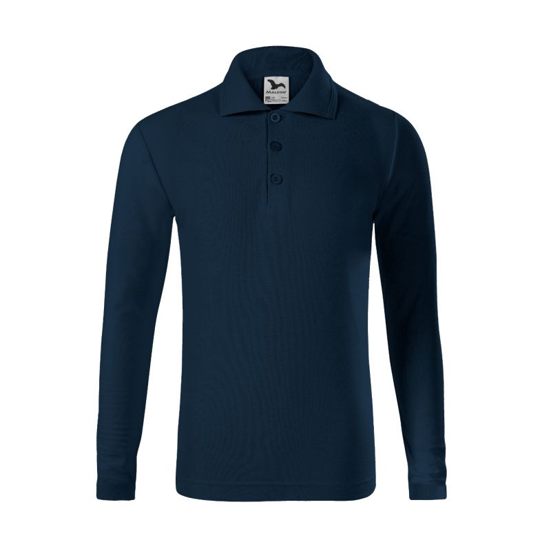 Children's Pique Polo LS polo shirt (navy blue) Your Sports Performance