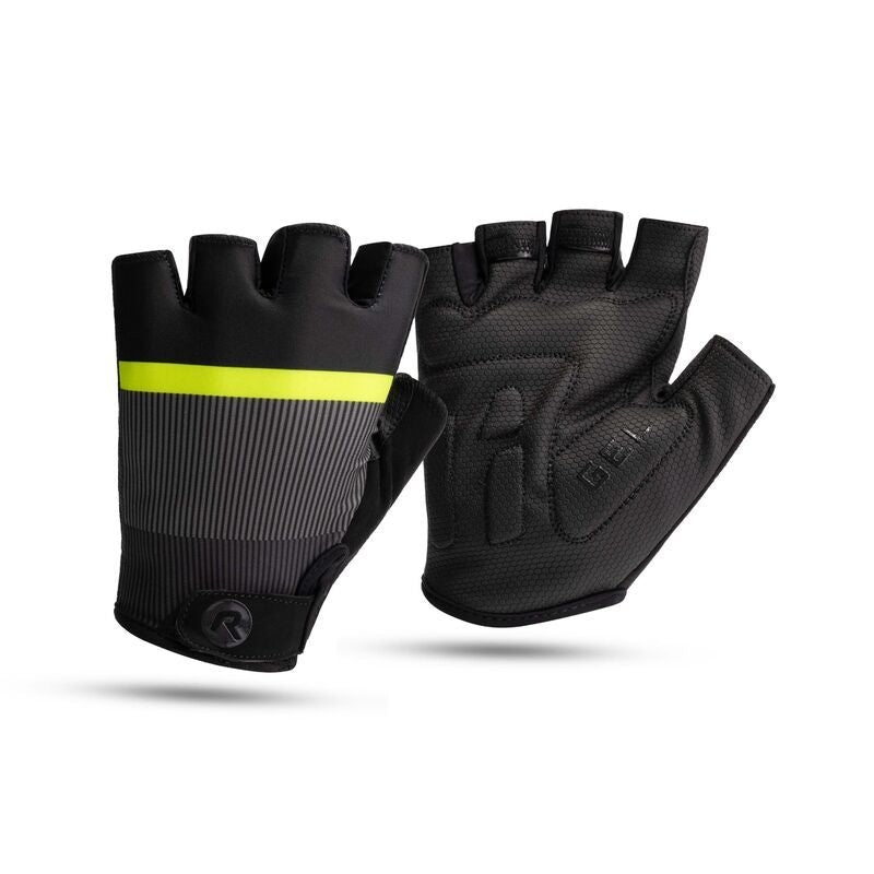 Rogelli HERO II gloves black-fluorescent L Rogelli/Rower/Men/Akcesoria/Rękawiczki Letnie Your Sports Performance
