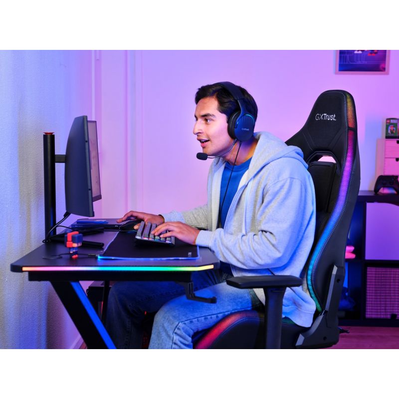 TRUST GXT719 RUYA RGB gaming chair black (25185) Gaming PC/Fotele gamingowe Your Sports Performance