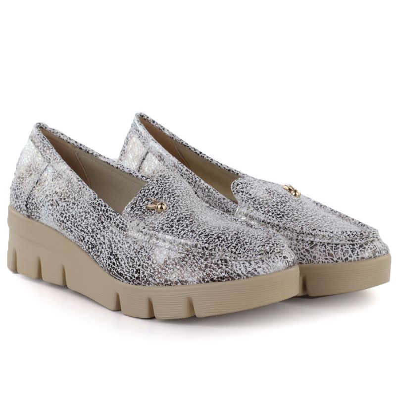 Women's gold platform shoes M.Daszyński MR23109D M. Daszyński