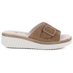 Women's brown leather wedge sandals S.Barski 7002 S.Barski