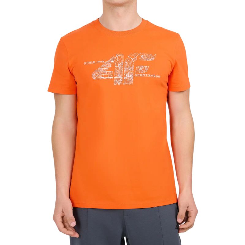 Men’s T-Shirt 4F M3573 orange 4FWAW26TTSHM3573 70S