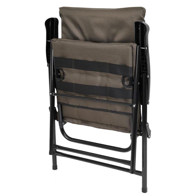 FOLDING GARDEN CHAIR 59X66X45/90CM WITH CUSHION GREY Home and Garden/Garden Your Sports Performance