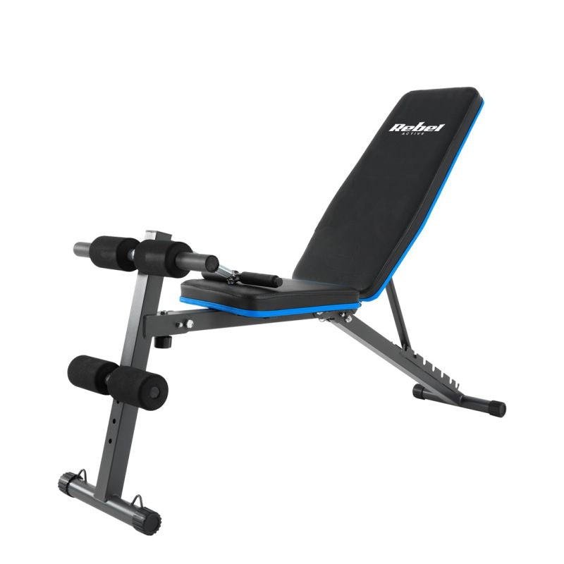 Inclined training bench with leg locks and rubber bands REBEL ACTIVE RBA-2003 To be categorized Your Sports Performance