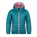 Ultralight transitional jacket for girls Trollkids Girls Eikefjord Jacket teal/mauve (464-334)