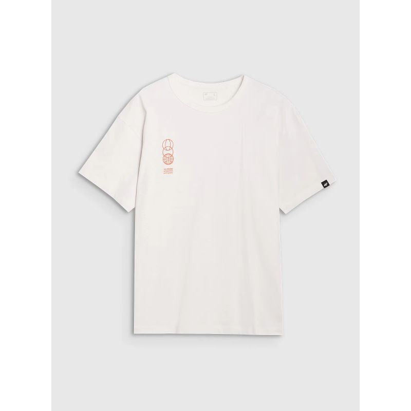 Men's oversized printed T-shirt 4F 4FRSS25TTSHM2652-11S *Kategoria tymczasowa Your Sports Performance