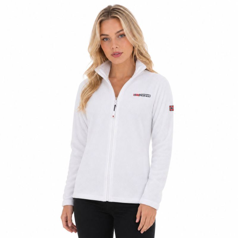 Geographical Norway TUG FZ WHITE DB LADY 268 Women’s Fleece Jacket (WA1726F/GN-WHITE)