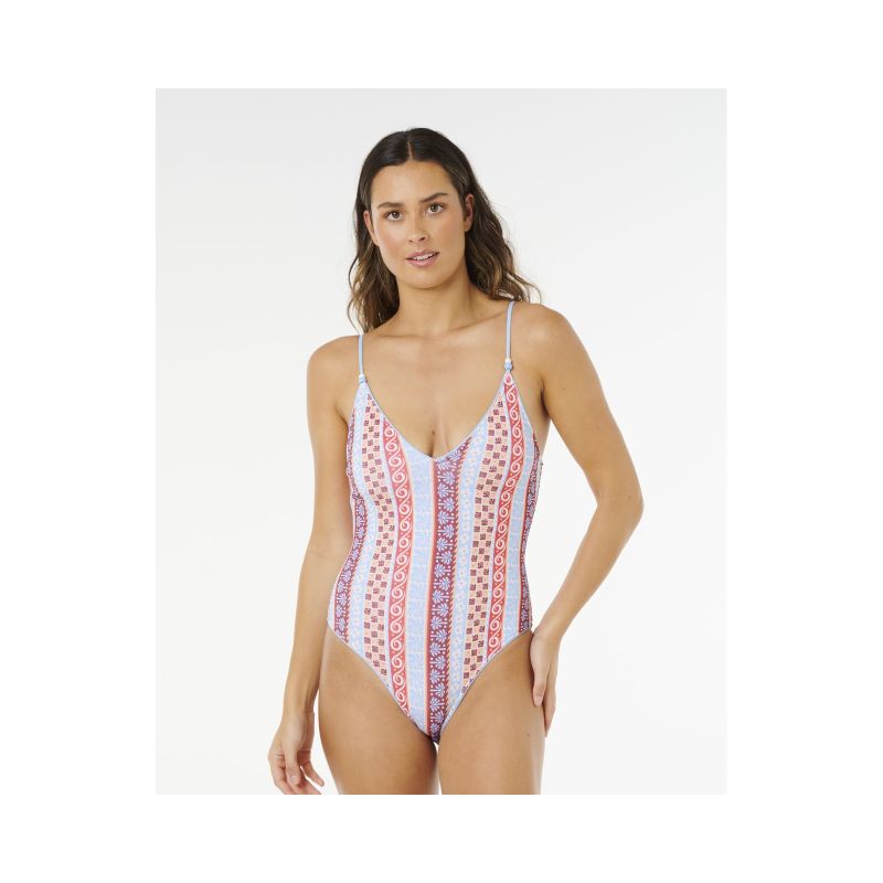 Women's RIP CURL Coastal Instinct Cheeky 1Pc Multicolor Swimsuit
