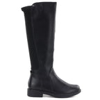 Women's leather boots with elastic upper, black Cambell JE19489