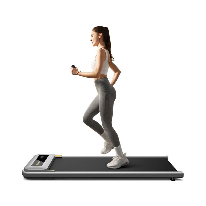 Urevo U1 Smart Walkingpad Treadmill + TUCKANO Electrically Adjustable Desk Black/Walnut In preparation Your Sports Performance