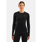 ODLO Merino 160 BL Top Crew Neck Women's T-Shirt L/S Size S Black Odzież militarna/Bielizna termoaktywna Your Sports Performance