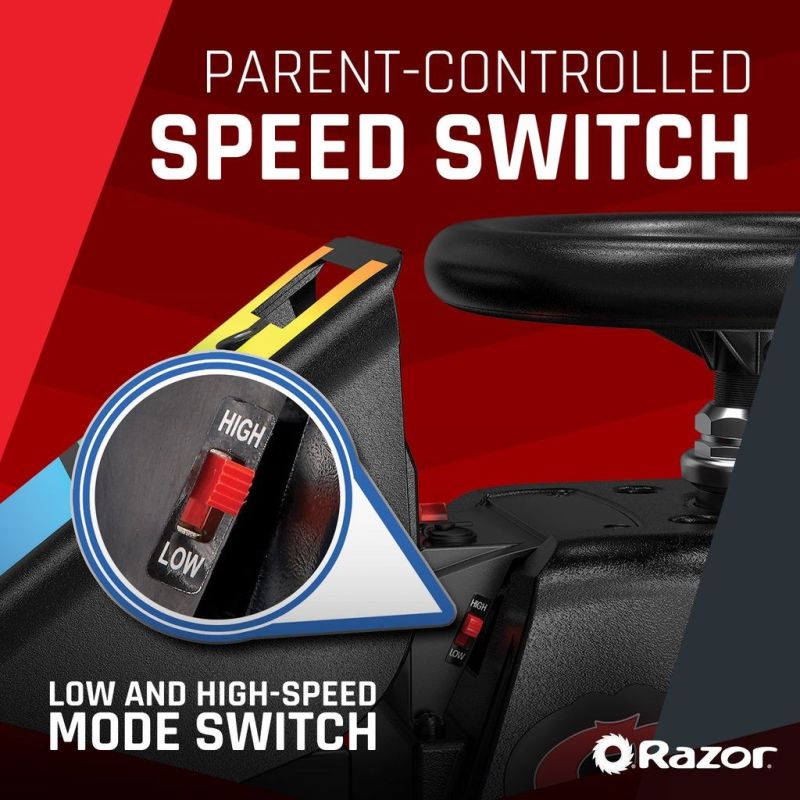 Razor CRAZY CART Shift Lightshow Lithium - Electric Drift Car Kid/Toys Your Sports Performance