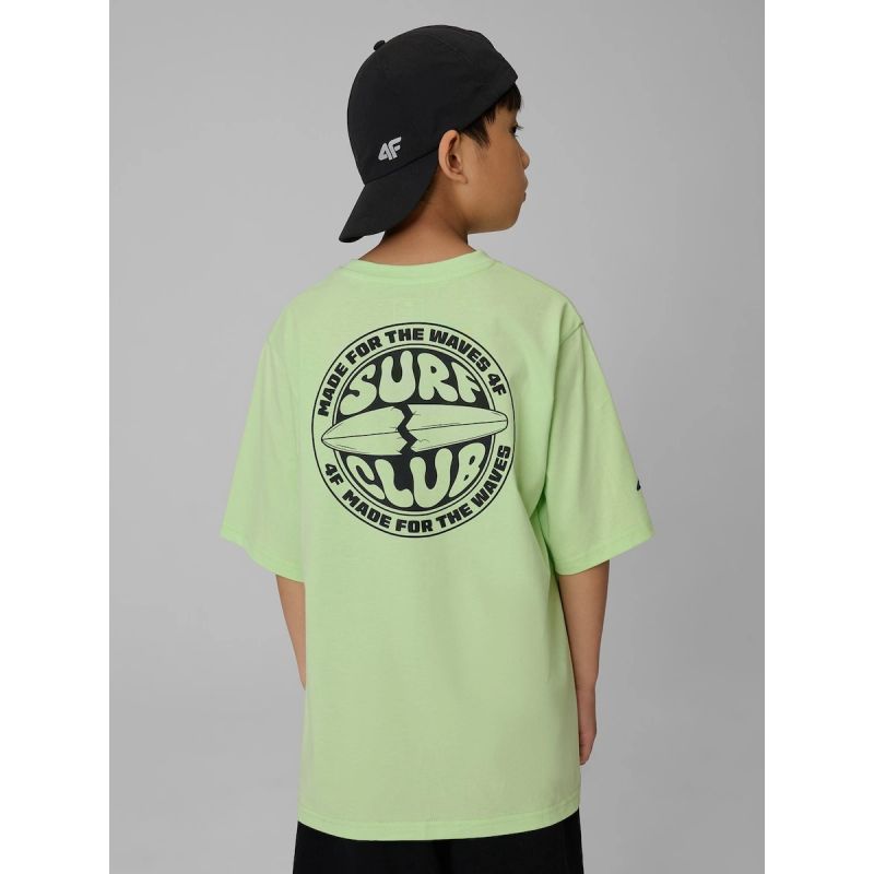 Boy's cotton T-shirt 4F 4FJRSS26TTSHM3905-45S