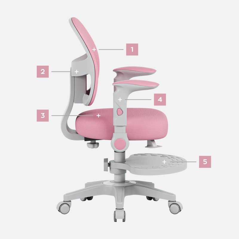 Junior 5.0 Pink Swivel Chair Fotele/Fotele biurowe Your Sports Performance