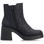 Women's Chelsea boots with a block heel, insulated, black, Rieker 58081-00