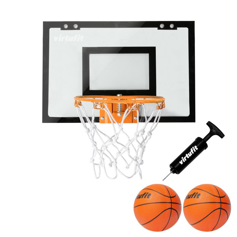 VIRTUFIT PRO MINI BASKETBALL BACKBOARD WITH 2 BALLS AND PUMP - BLACK In preparation Your Sports Performance