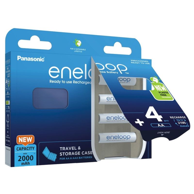 PANASONIC ENELOOP AA 2000mAh 4 pcs + CASE Baterie, akumulatorki i ładowarki/Akumulatorki Your Sports Performance