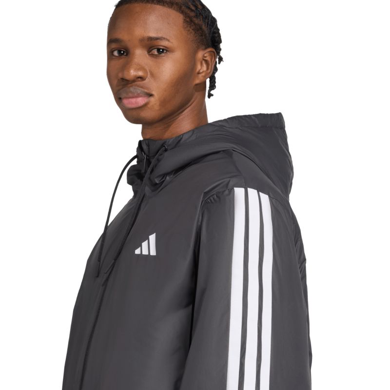 Men's adidas Essentials Climawarm 3-Stripes Insulated Hooded Jacket Black JM4042 In preparation Adidas