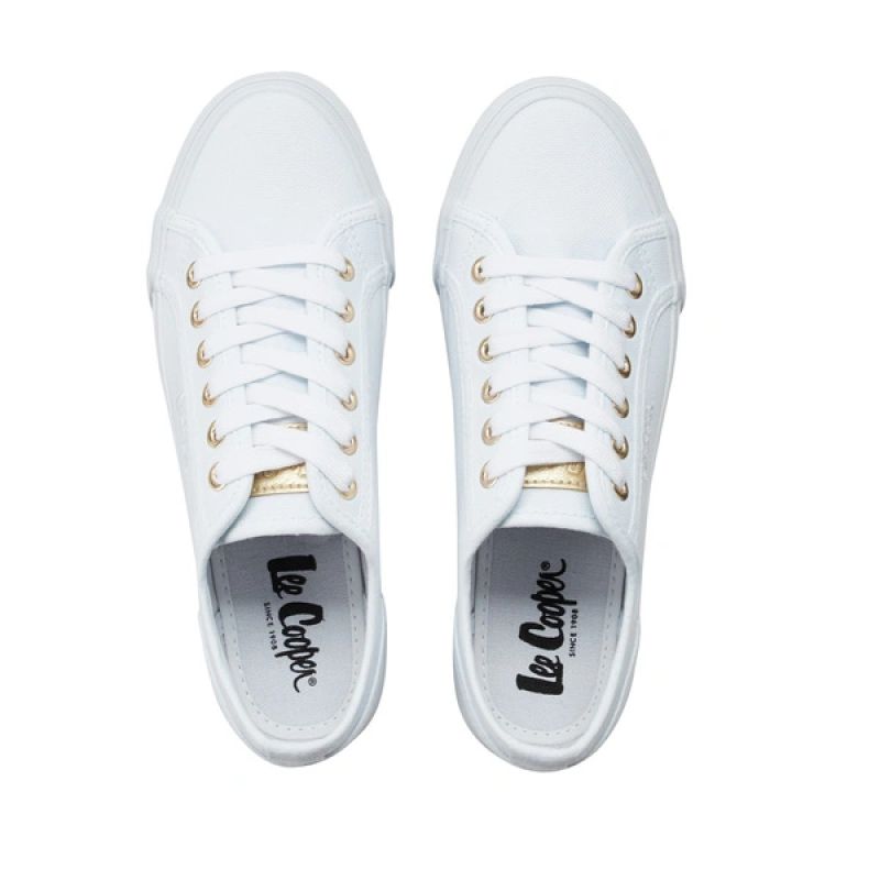 Lee Cooper women's sports shoes fabric sneakers stylish white Lee Cooper