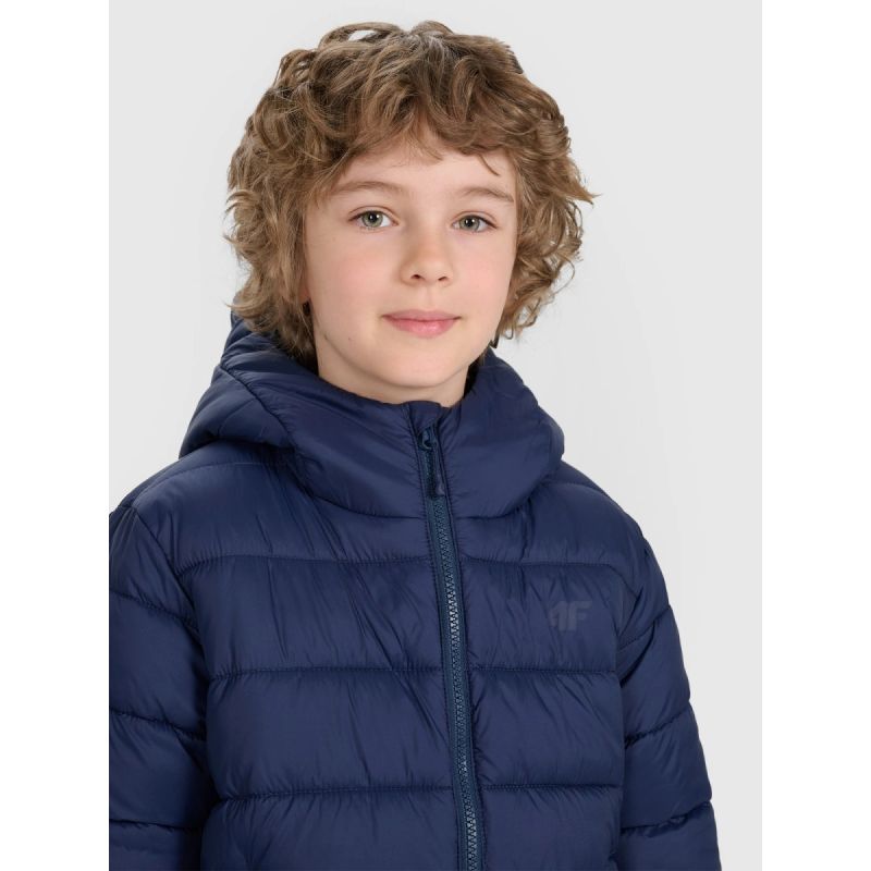 Children's down jacket with synthetic filling, unisex, 4F 4FJRAW25TDJAU0804-31S 4f