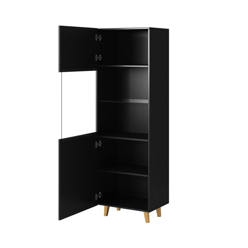 PAFOS display cabinet 60x40x182 black matt Bufety i witryny/Bufety i witryny na drewnianej podstawie Your Sports Performance