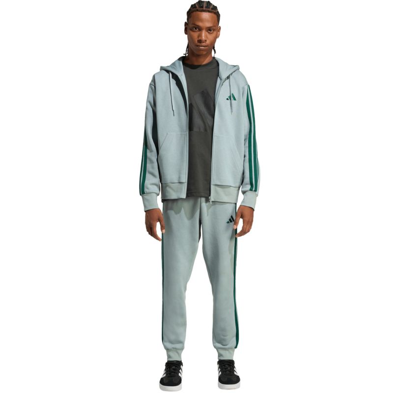Men's adidas Essentials 3-Stripes Fleece Pants Mint KD4836