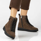 Women's brown suede leather ankle boots Filippo DBT7273