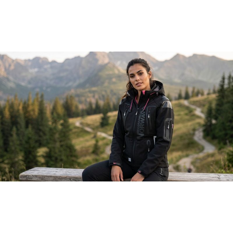 Women’s Softshell Jacket Geographical Norway TISLANDE LADY BLACK 007 (WU4016F/GN-BLACK)
