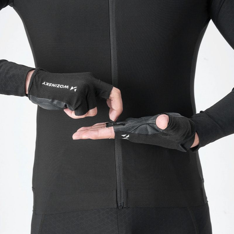 Wozinsky WRR-01L cycling gloves size L - black Wozinsky