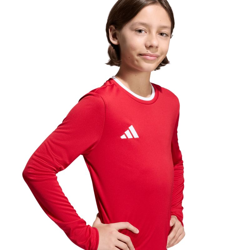 adidas Entrada 26 Long Sleeve Jersey Kids’ Shirt Red KF5878