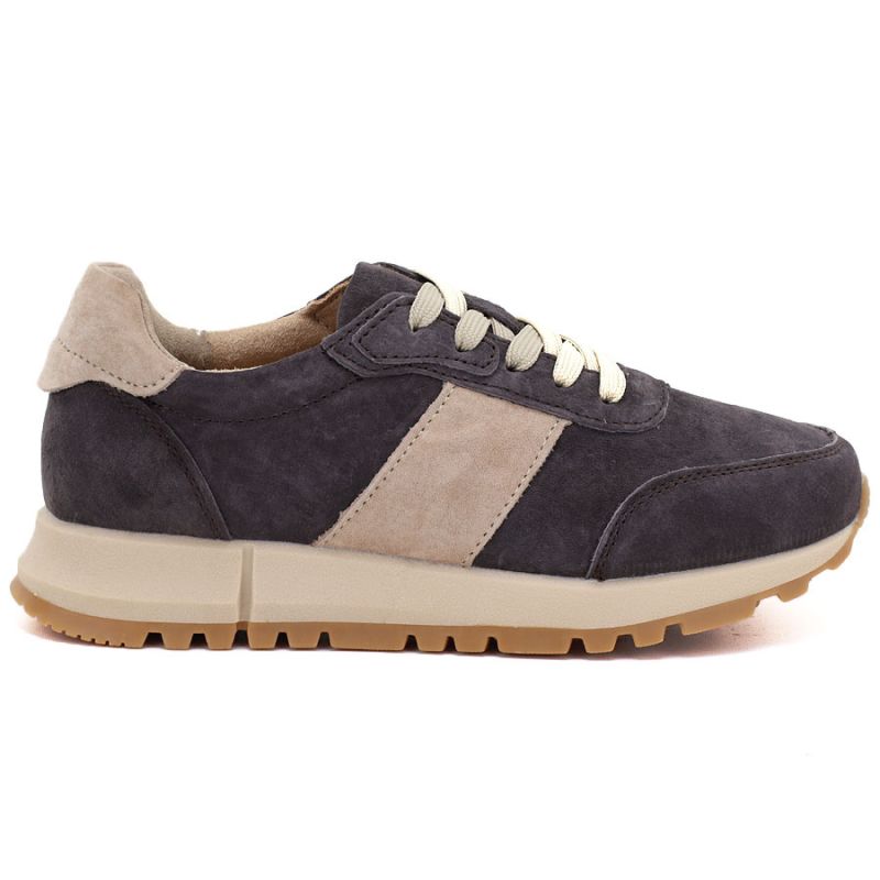Women's leather shoes, sneakers, brown, Potocki 40354