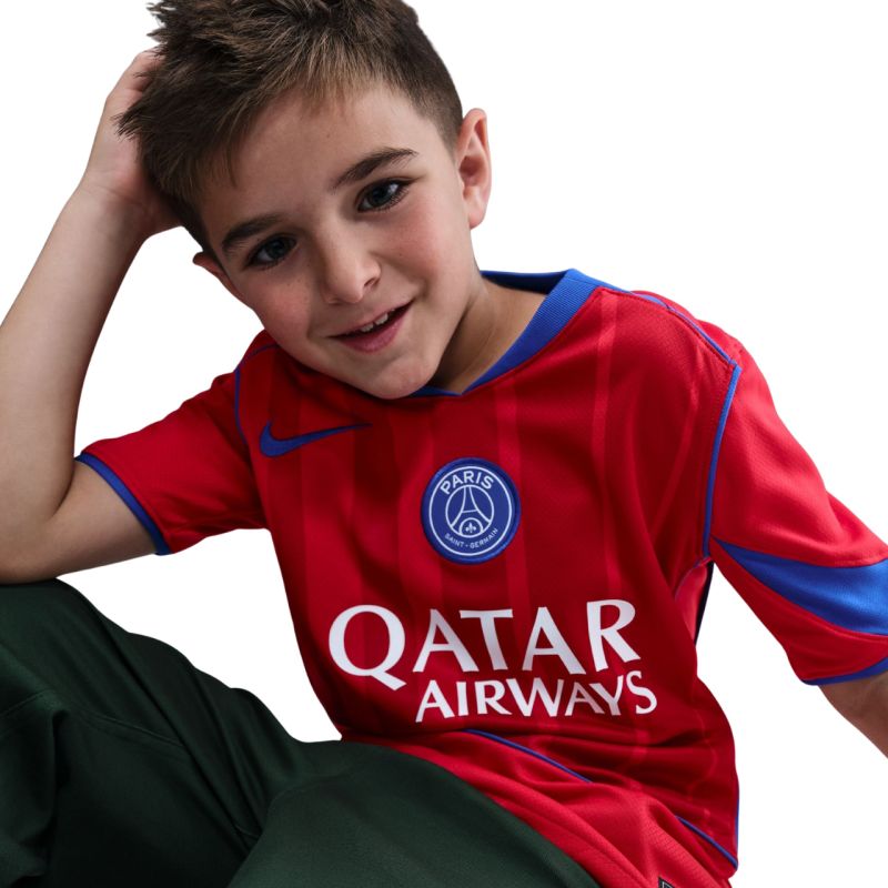 Nike PSG Stadium 2025/26 Kids' Football Shirt Red HM4126 680