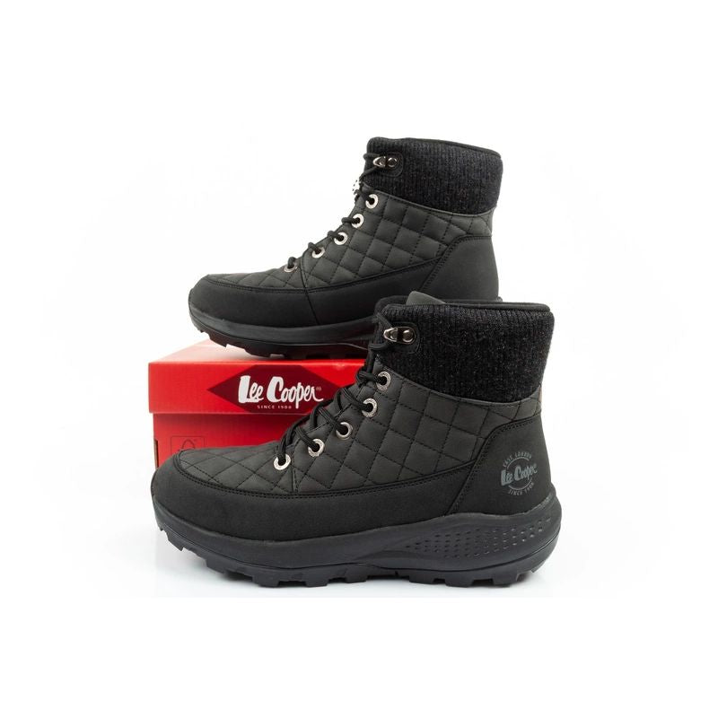 Lee Cooper women's winter hiking sports shoes, insulated, black, eco-leather Lee Cooper