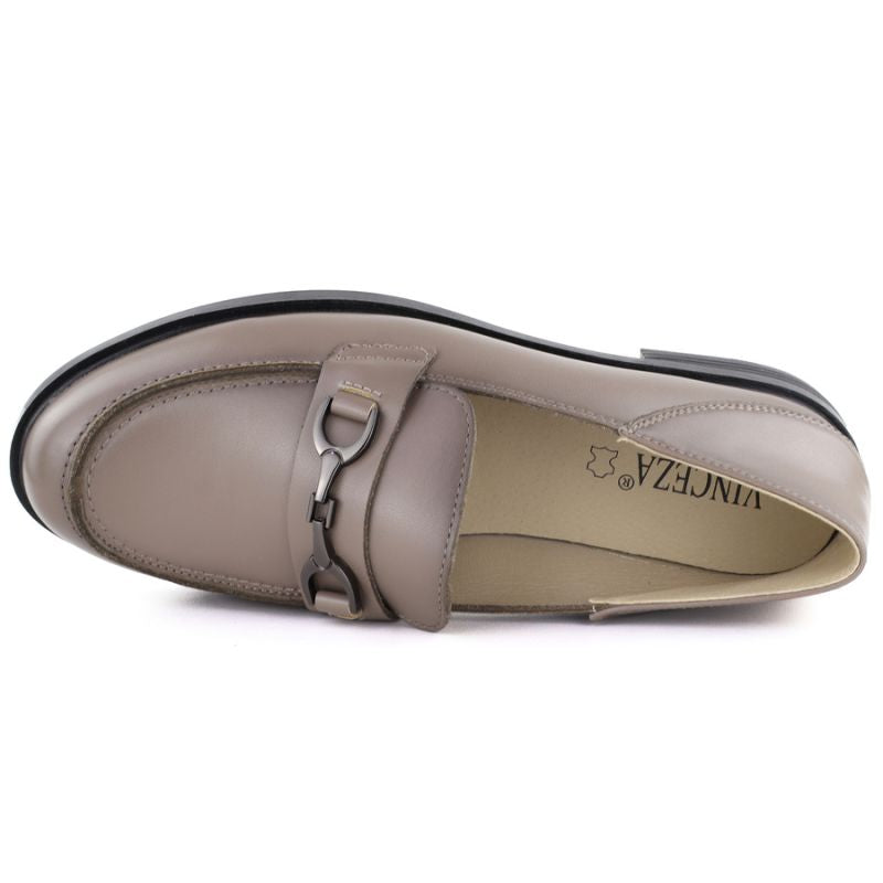 Women's leather moccasins beige Vinceza 18117 To be categorized Your Sports Performance