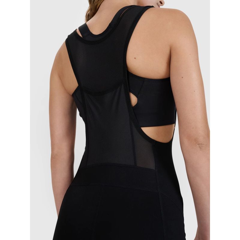 Women's cycling shorts with gel pad and suspenders 4F 4FWSS25TFSTF039-20S *Kategoria tymczasowa Your Sports Performance