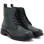 Women's leather ankle boots, green, Sergio Leone 25172-S