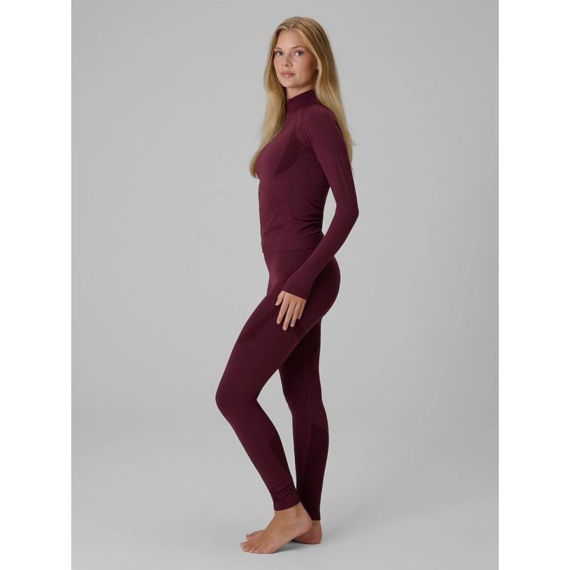 Seamless thermal ski base layer with quick-drying finish – women’s 4F leggings 4FWAW26USEAF325-60S