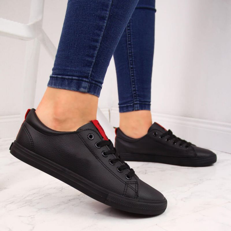 Low-top sneakers with eco leather Big Star W DD274687 black Footwear/Lifestyle Your Sports Performance